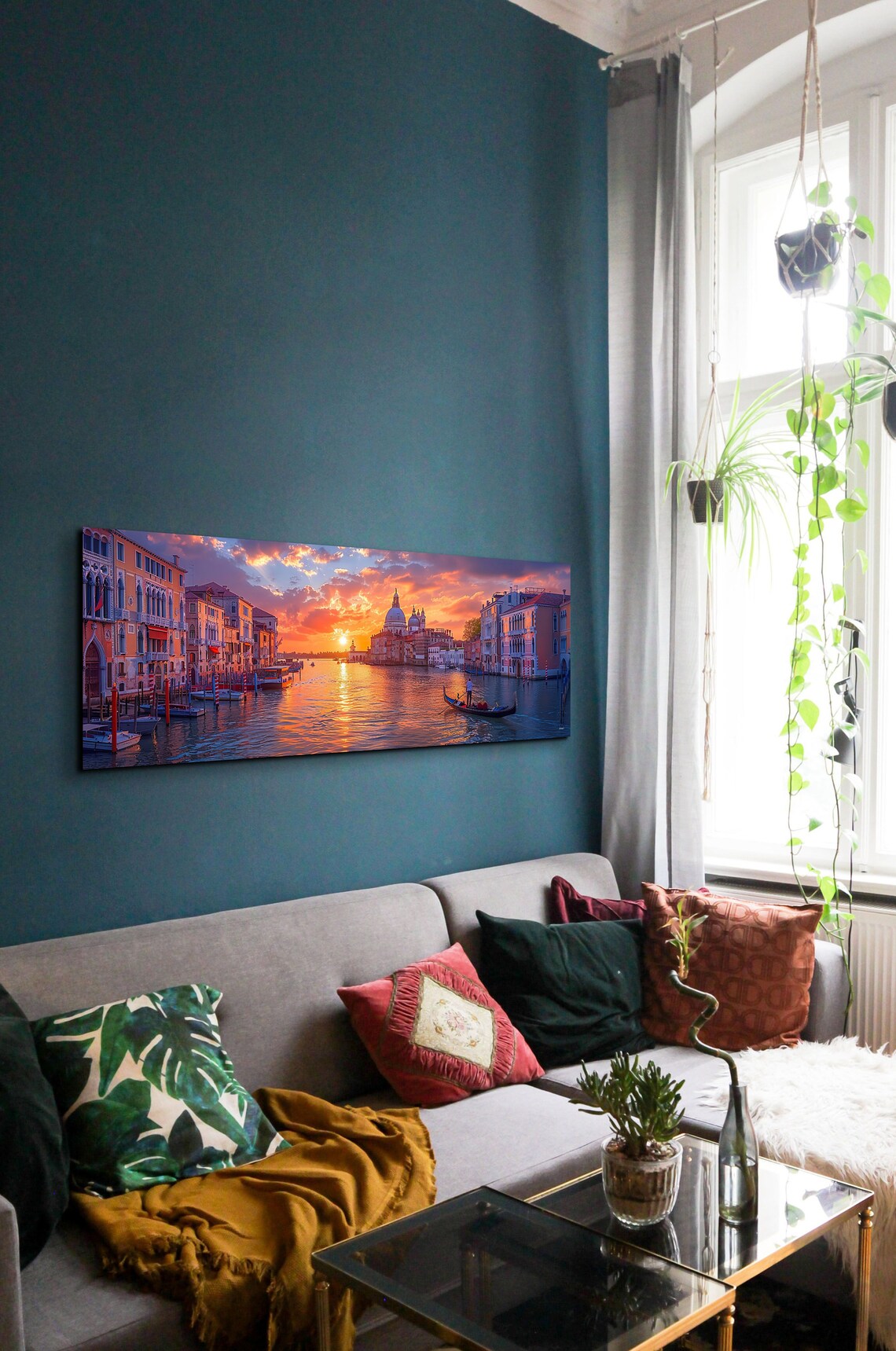Venice Grand Canal Sunset Gondola Watercolor Travel Art Poster - Image 3