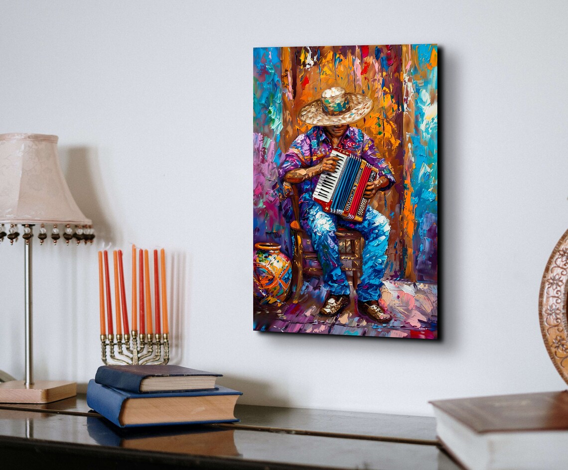 Mariachi Man Mexican Spanish Style Art Print - Image 4