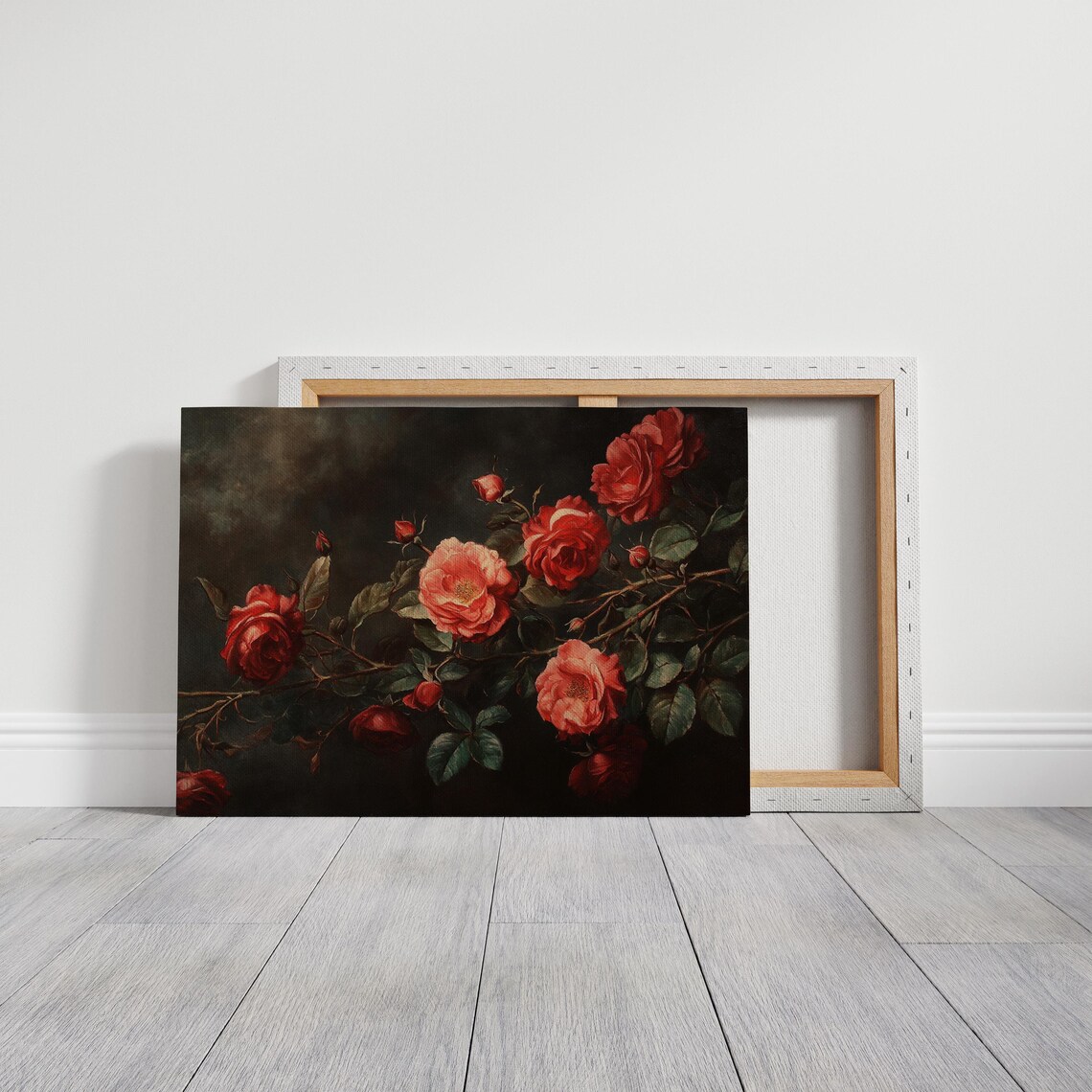 Romantic Red Rose Elegant Floral Wall Art - Image 5