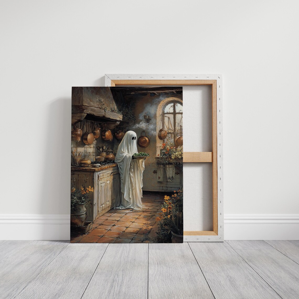 Cozy Rustic Kitchen Ghost, Haunted Farmhouse Scene - Image 2