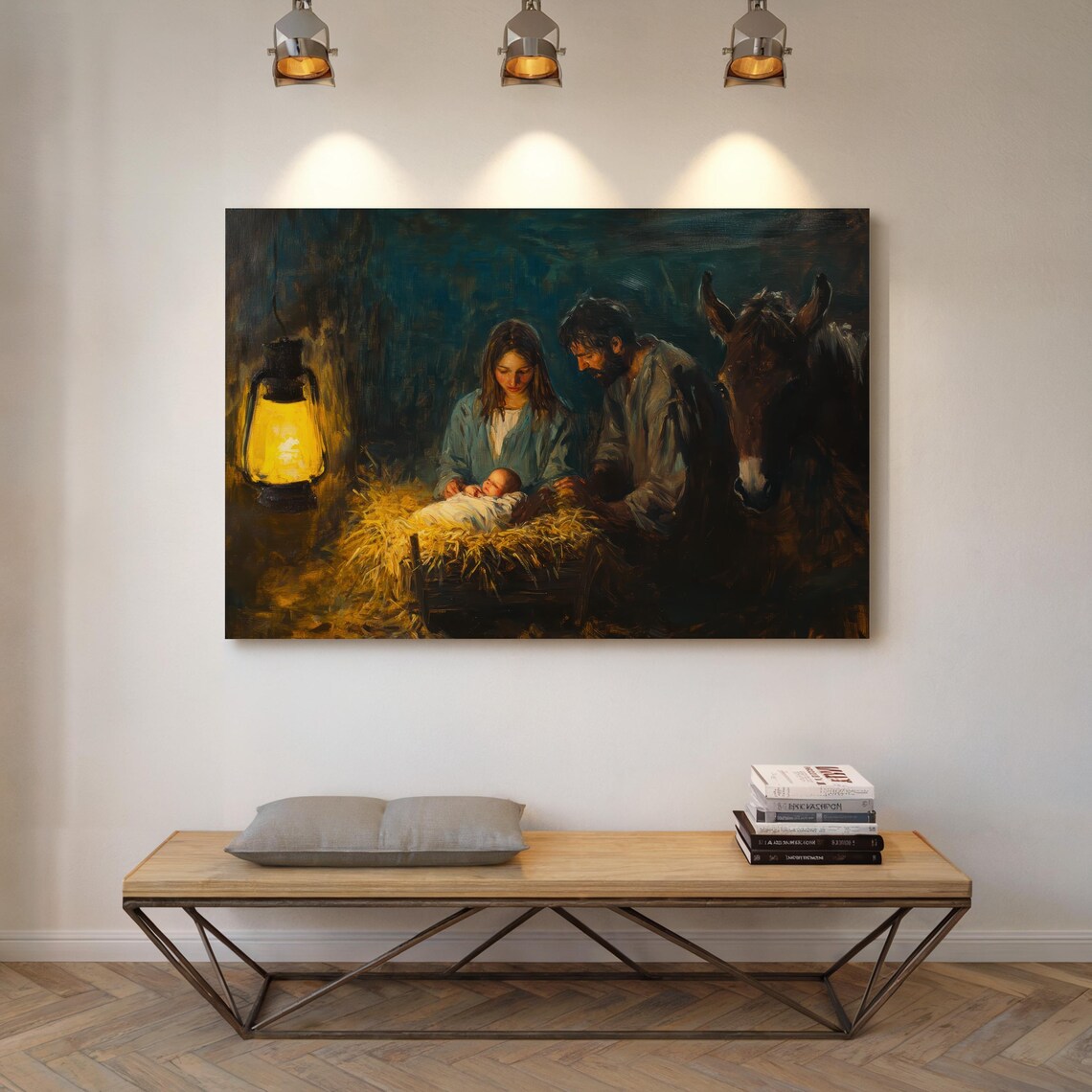 Christian Nativity, Jesus In The Manger Art Print - Image 4