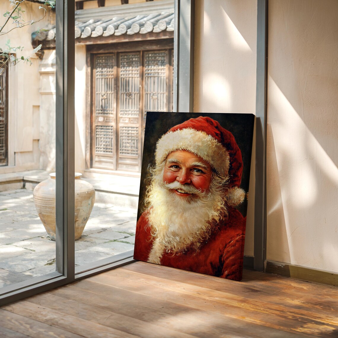 Smiling Santa Claus Portrait Jolly Red Suit Classic Christmas Poster - Image 5