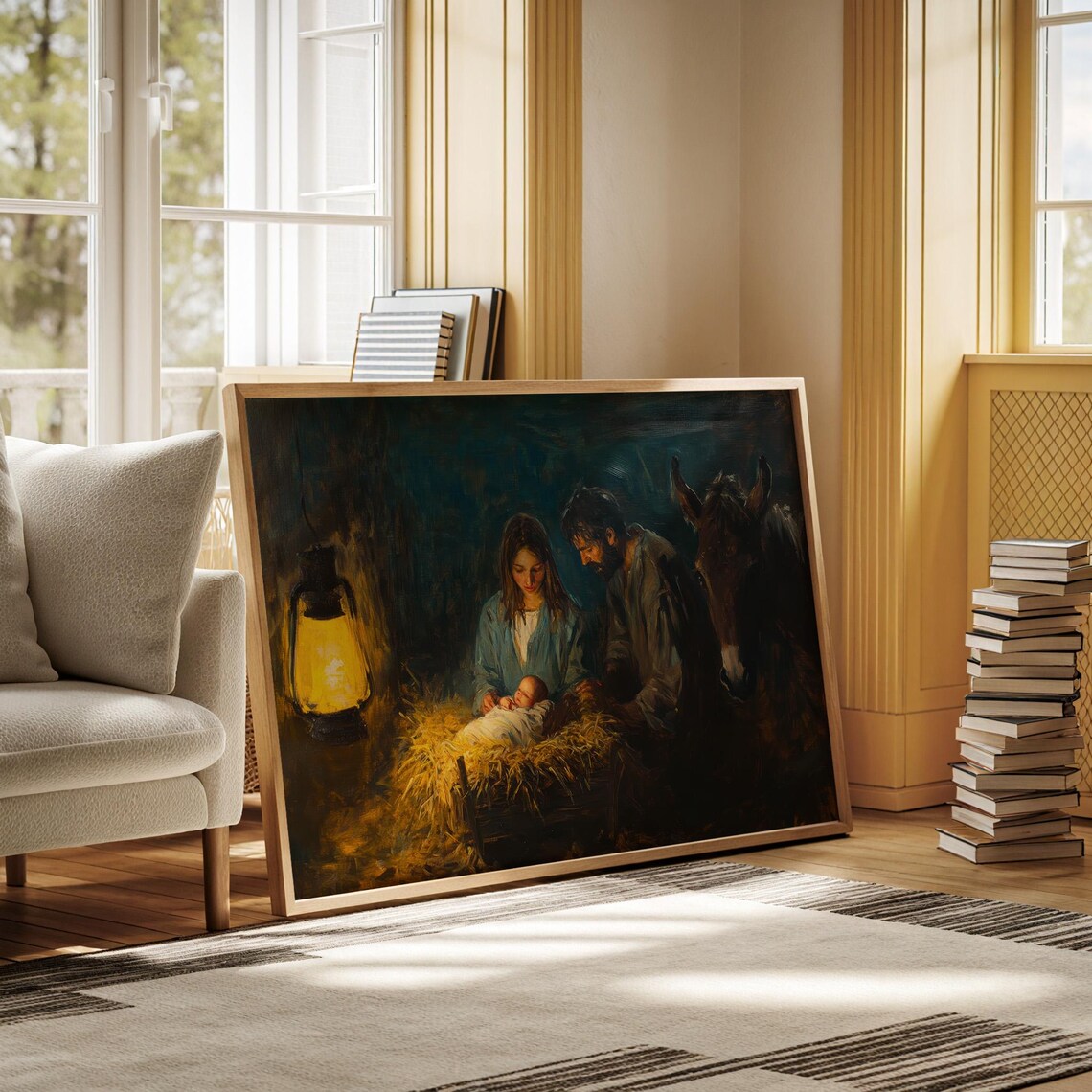 Christian Nativity, Jesus In The Manger Art Print - Image 5