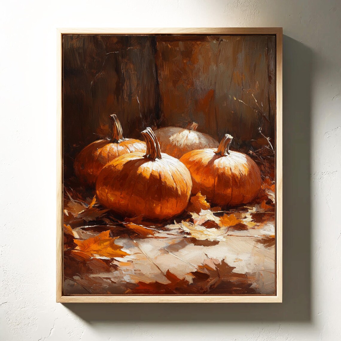 Rustic Pumpkin Still Life Autumn Harvest with Orange Pumpkins Poster - Image 4