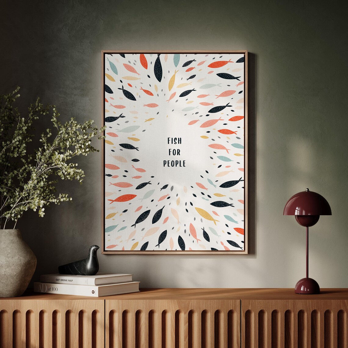 Fish For People Christian Minimalist Inspirational Quote - Image 3