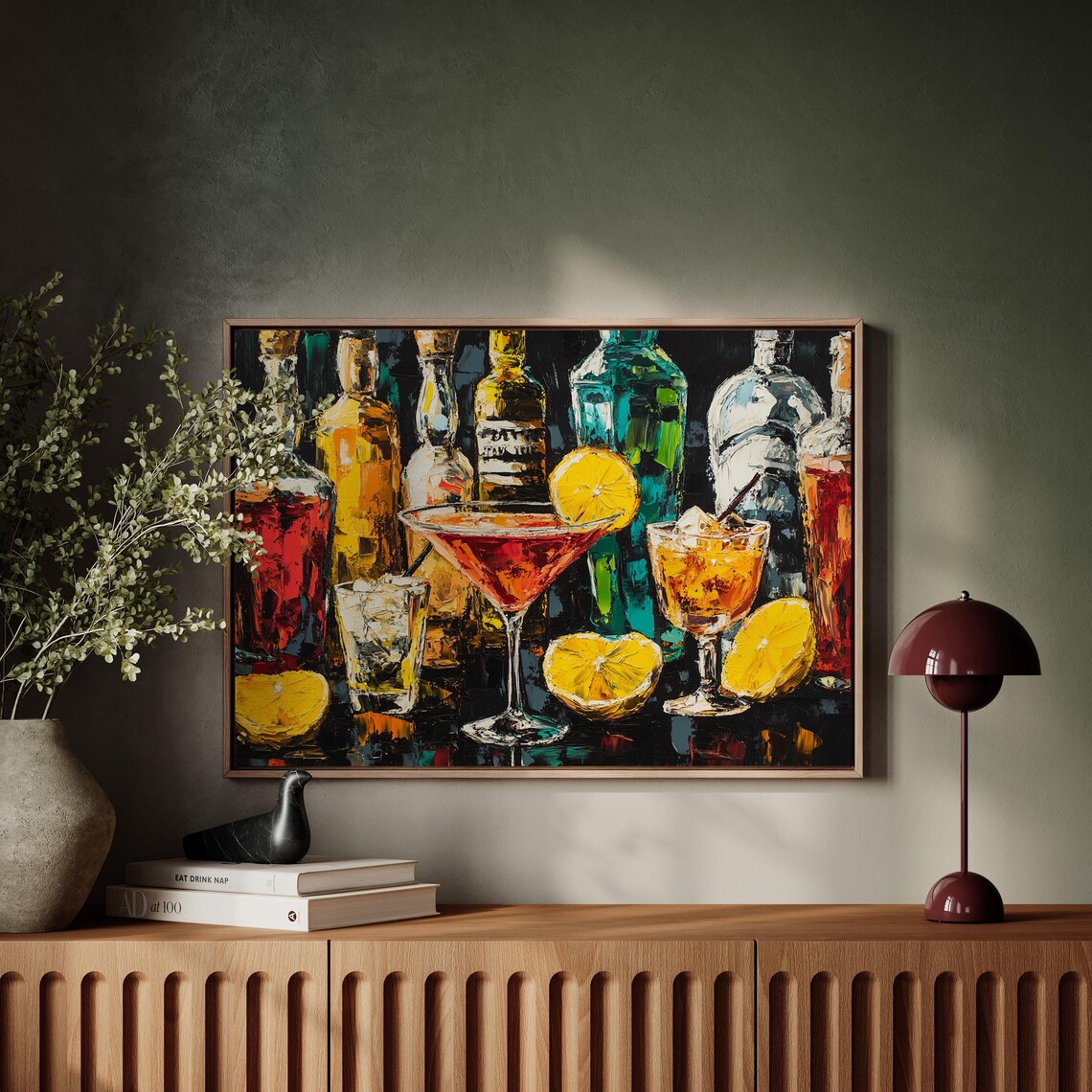 Vibrant Cocktail Bar Art Colorful Bottles And Martini Poster - Image 5