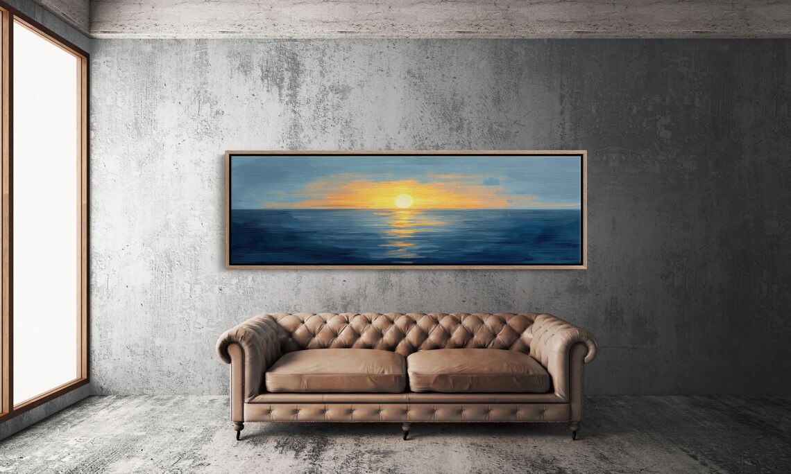 Peaceful Ocean Sunset, Tranquil Coastal Wall Art - Image 3