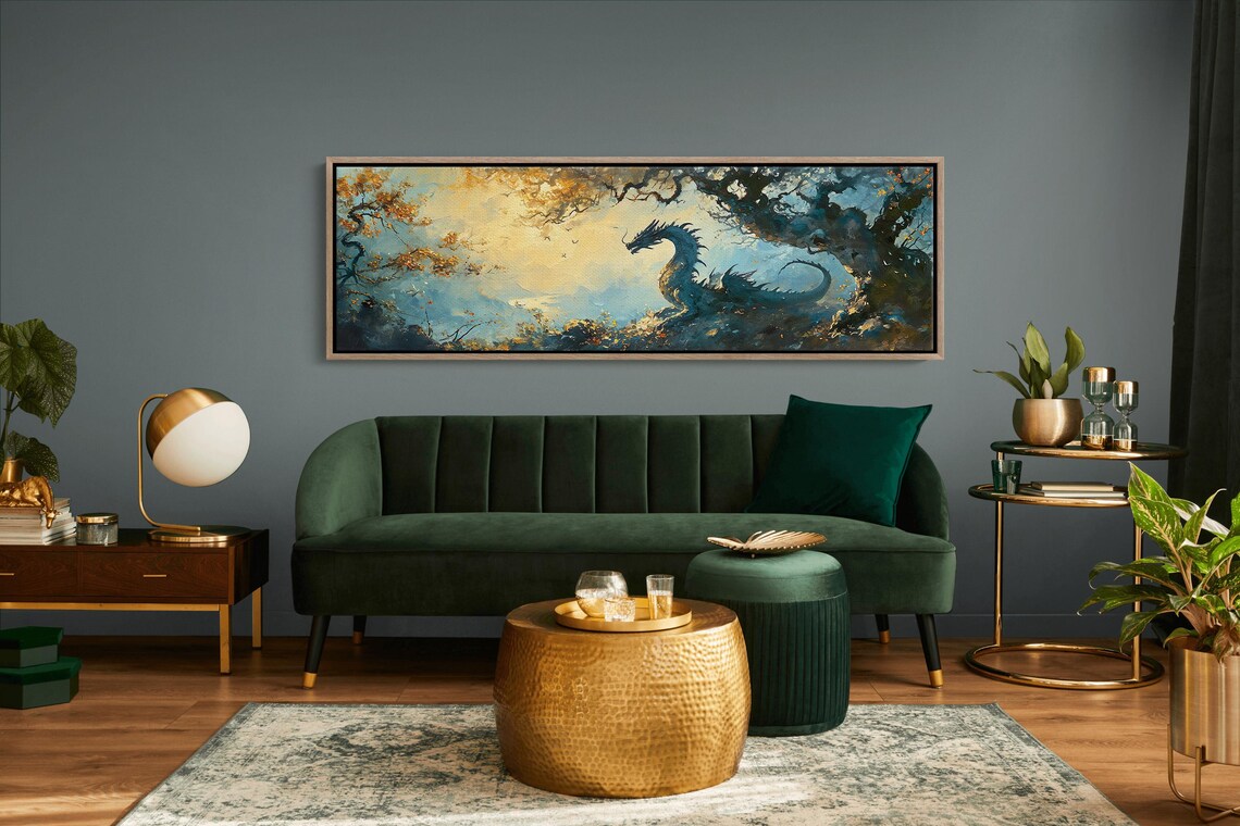 Panoramic Dragon Fantasy Wall Art, Art Print - Image 7