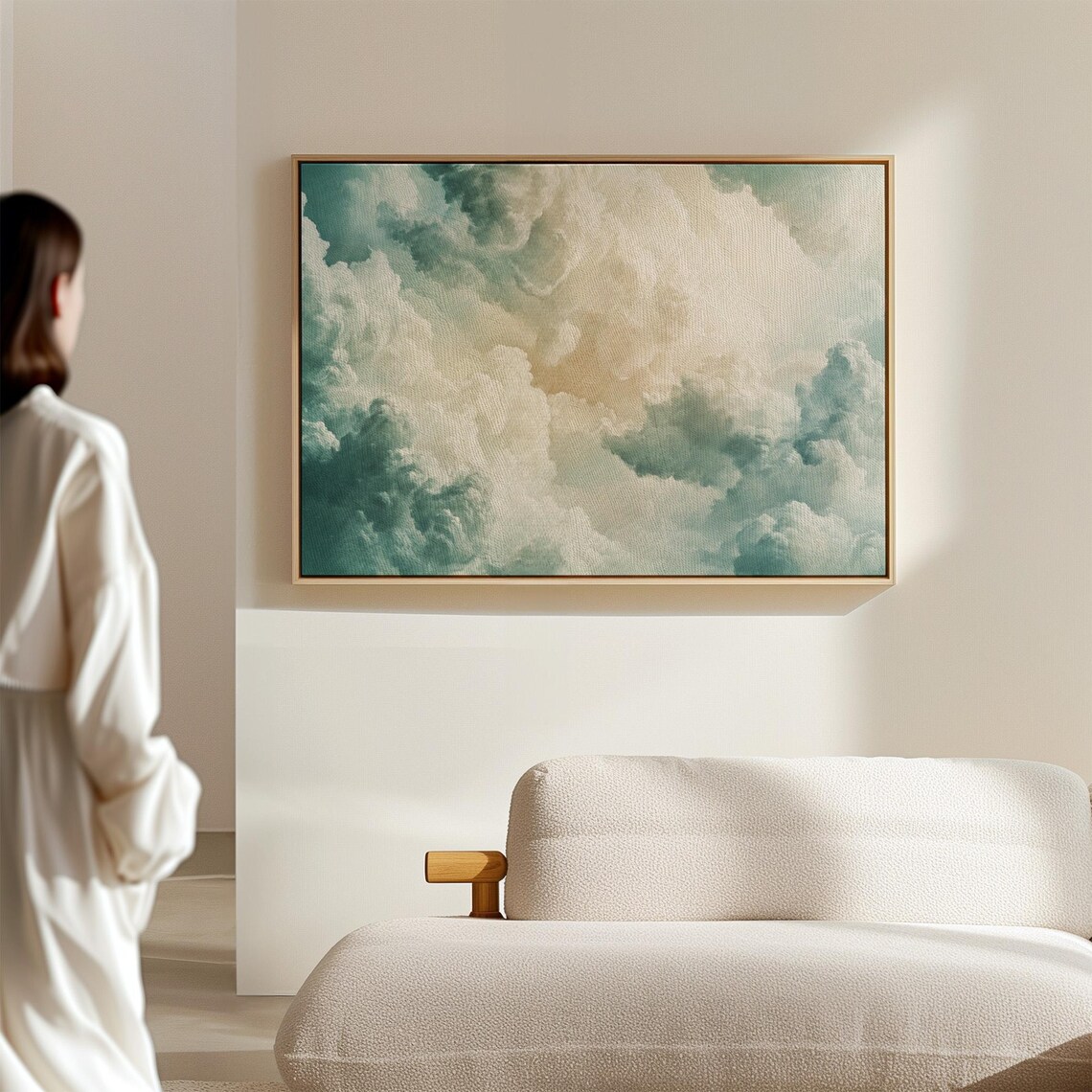 Vintage Pastel Cloud Art Soft Textured Sky Dreamy Celestial Poster - Image 6
