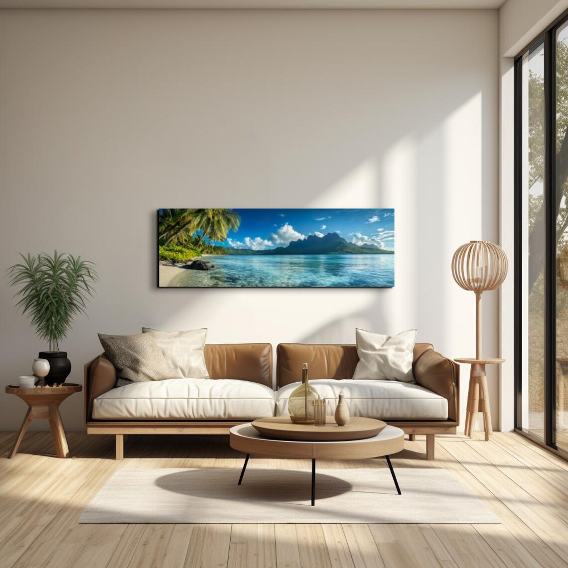 Mountain Lake Photography Panoramic Scenery Ready To Hang Wall Art Print - Image 5
