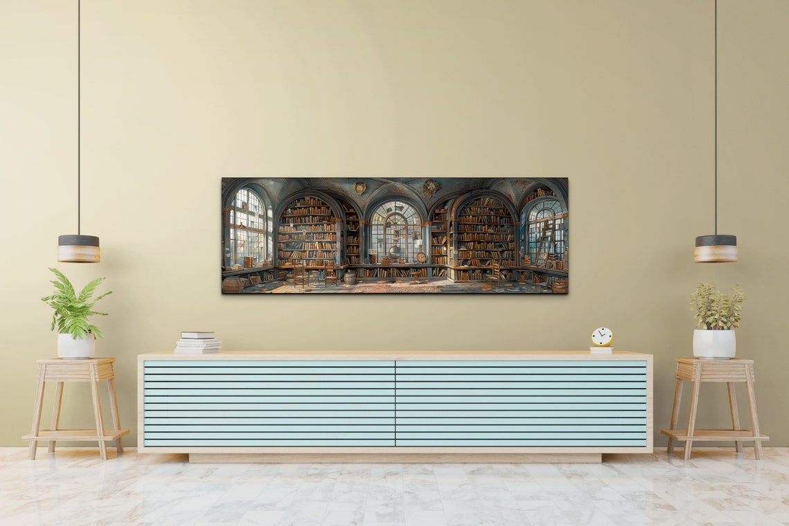 Mystic Library Panoramic Wall Art Print - Image 6