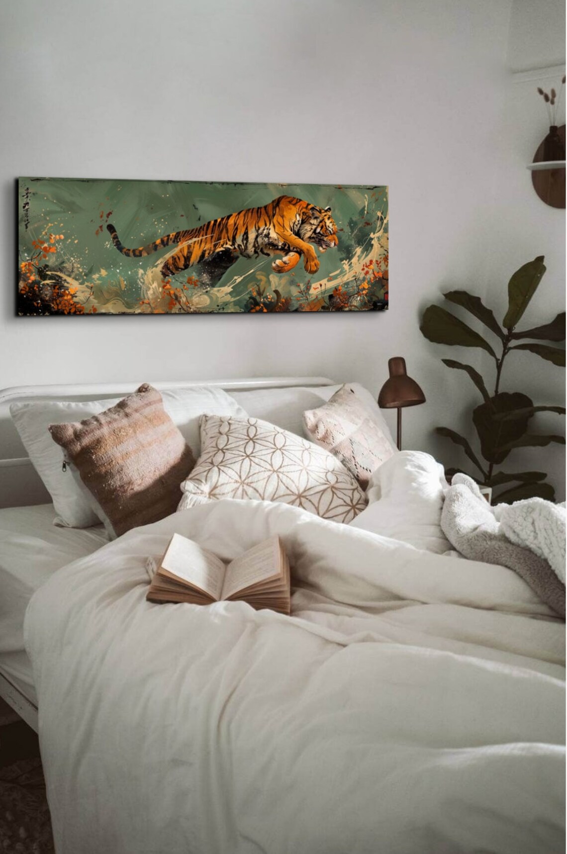 Bengal Tiger Japanese Art Style Wall Art - Image 7