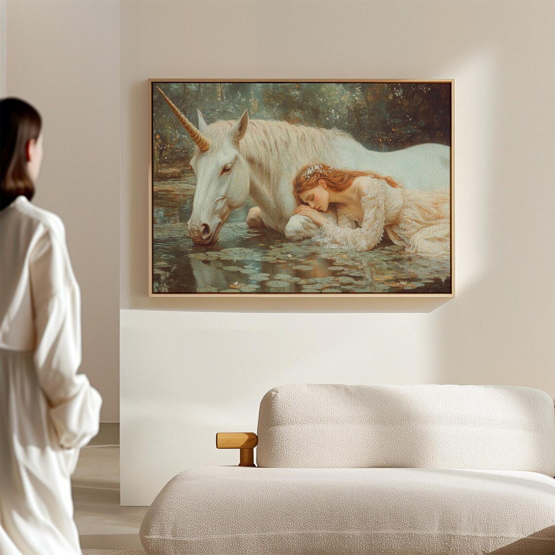 Ethereal Unicorn Enchanted Forest, Fairytale Art Print - Image 7