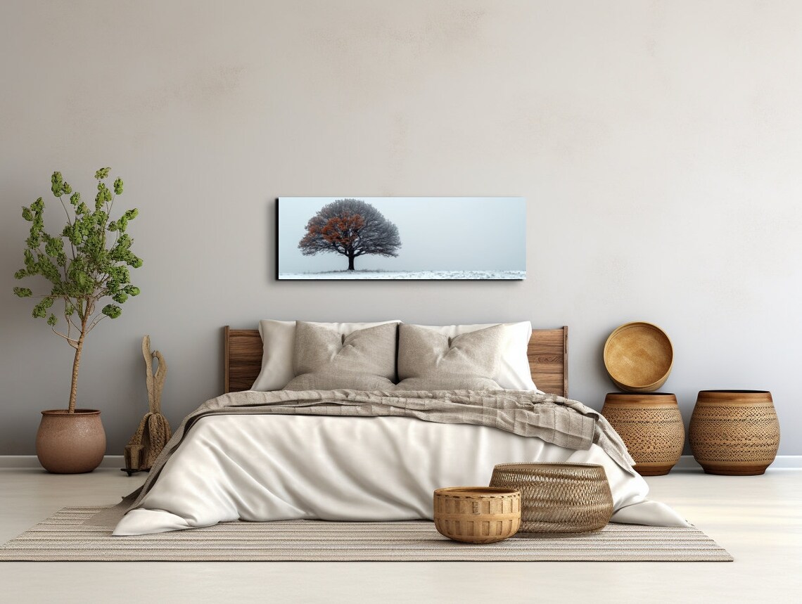 Minimalist Lone Tree Art Print, Panoramic Nature Decor - Image 7