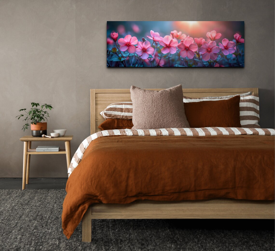 Rose Pink Geranium Flowers, Floral Wall Decor - Image 5
