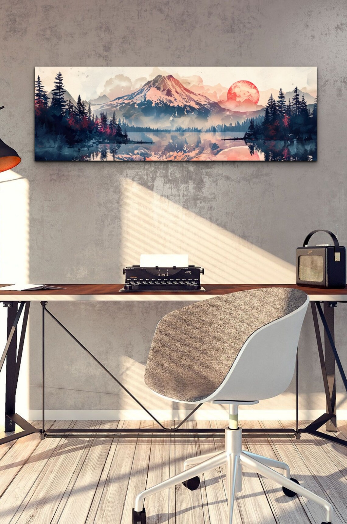 Klamath Mountain Mid-Century Modern Art Print - Image 7