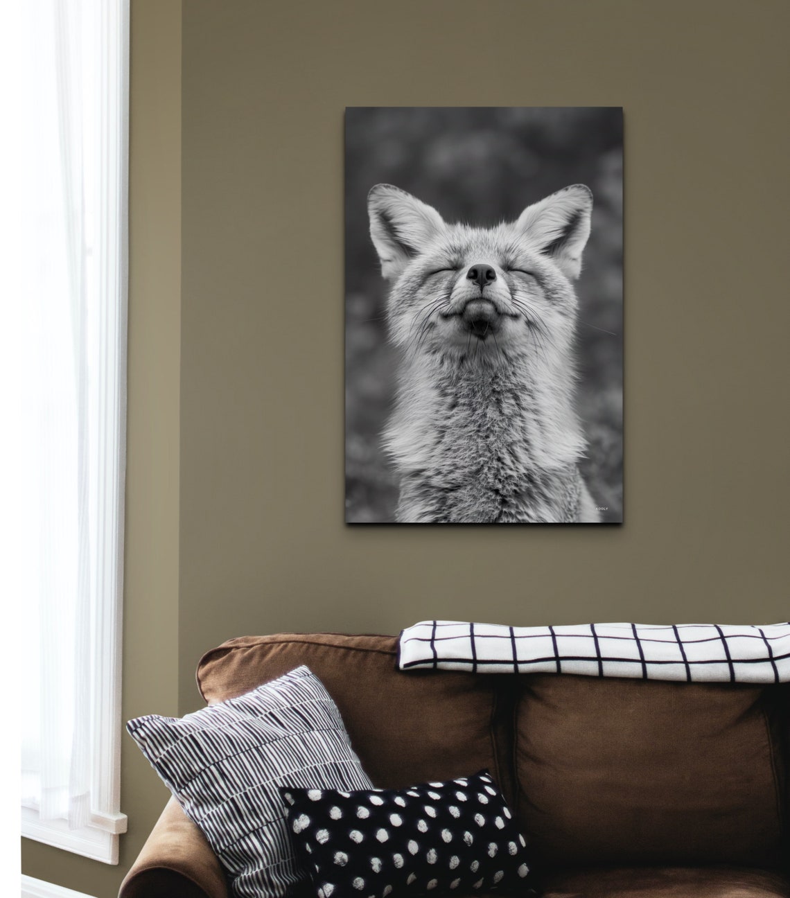 Smiling Fox Animal Wall Art Print - Image 5