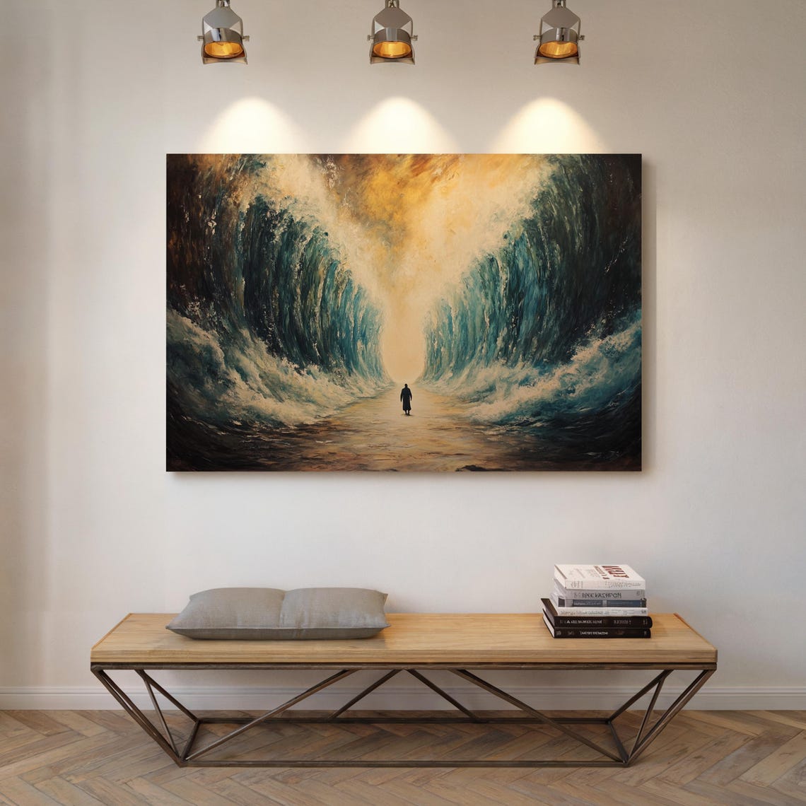Parting Of The Red Sea Powerful Christian Art Depicting Divine Miracles Faith And The Journey Of Moses In Stunning Detail - Image 4