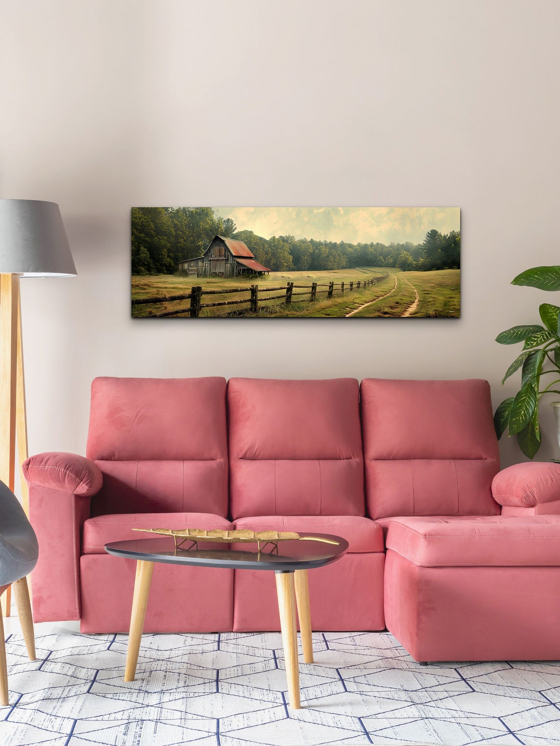 Panoramic Antique Barn Rustic Art Print - Image 5