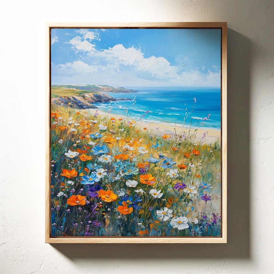 Coastal Wildflower Seaside Landscape, Beach Decor - Image 4