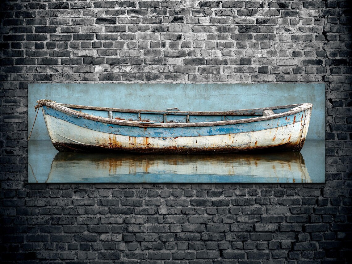 Weathered Wooden Ship Panoramic Art Print - Image 2