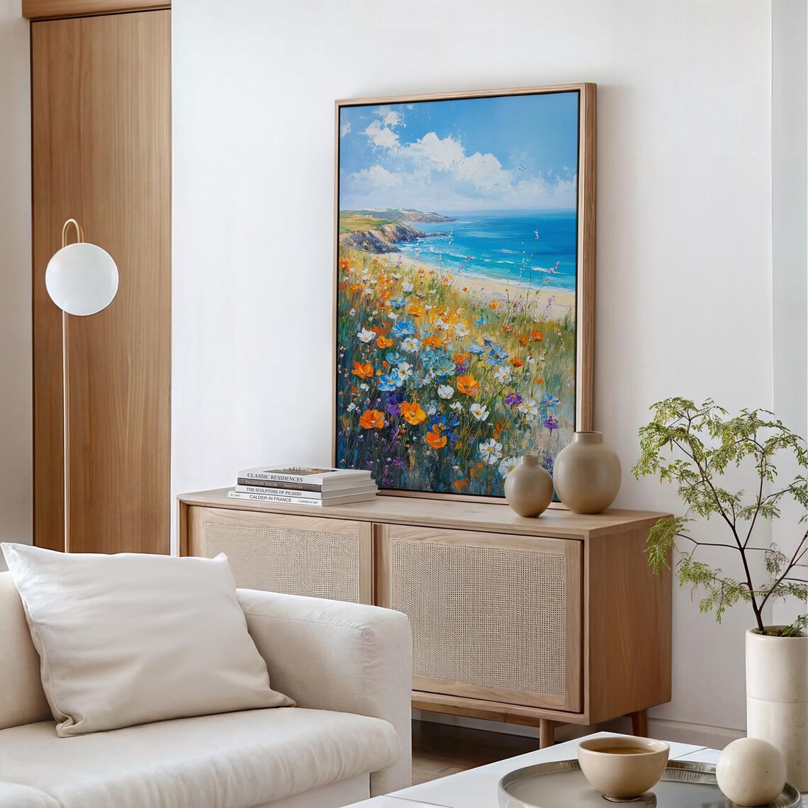 Coastal Wildflower Seaside Landscape, Beach Decor - Image 6