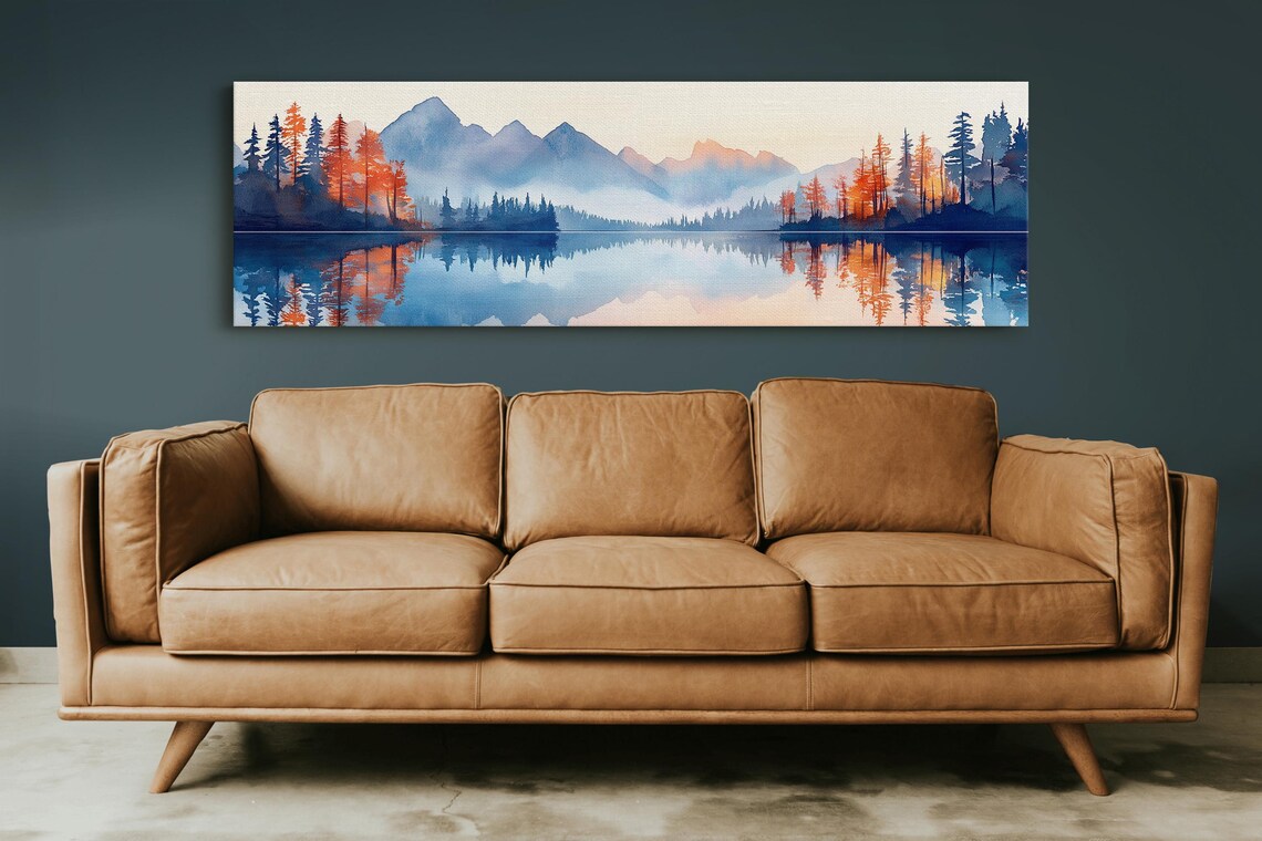 Blue Ridge Mountains Reflection, Tranquil Sunrise Art Print - Image 5