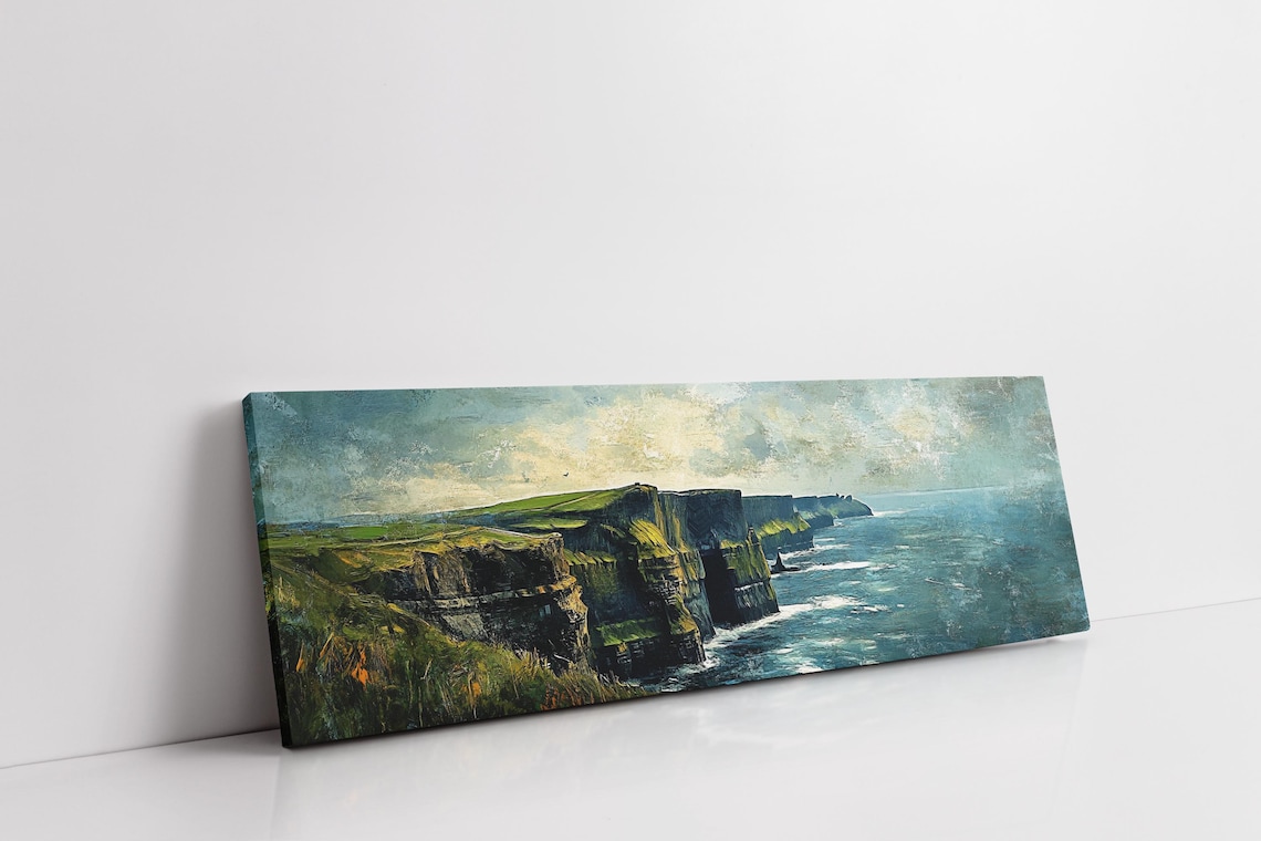 Cliffs of Moher Vintage Coastal Seascape Art Print - Image 2