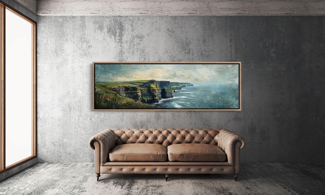 Cliffs of Moher Vintage Coastal Seascape Art Print