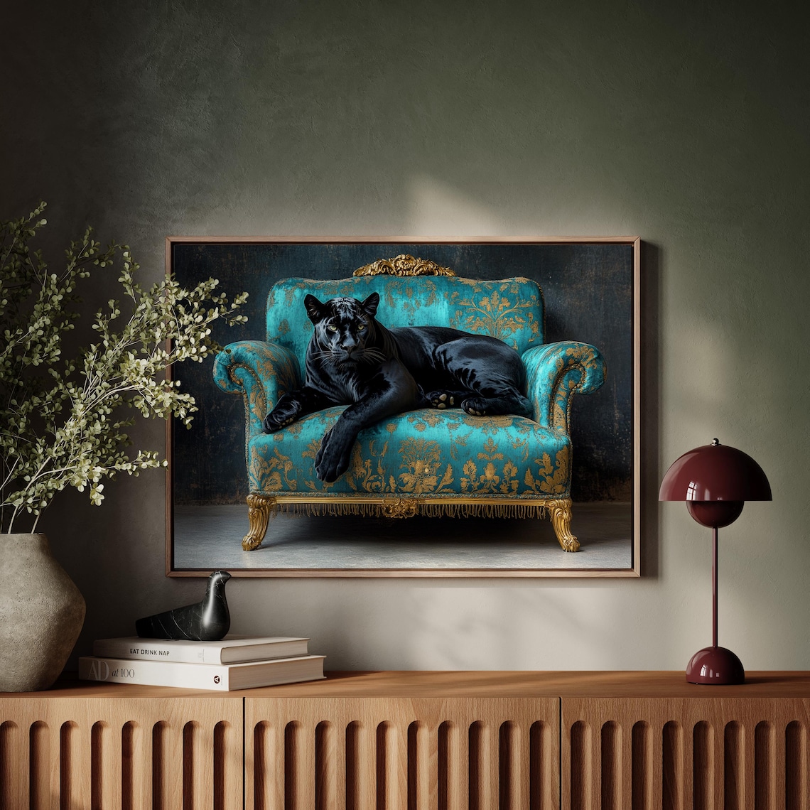 Black Panther Portrait, Bold Modern Animal Art Print - Image 4