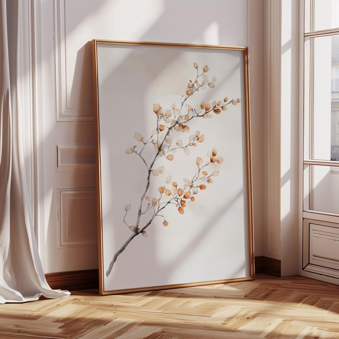 Autumn Branch With Watercolor Leaves, Botanical Art Print - Image 5