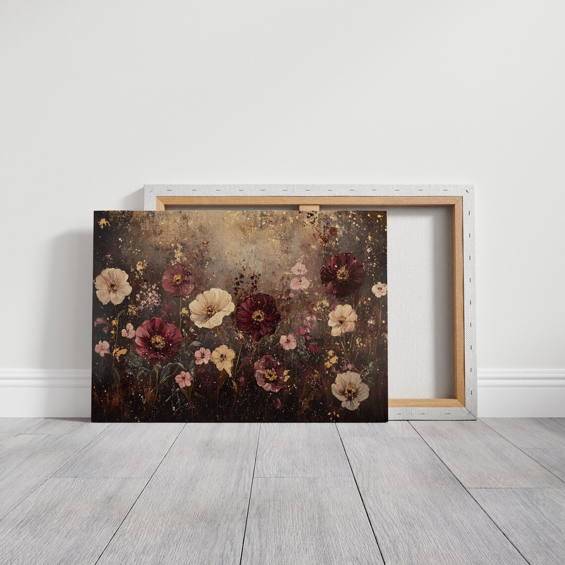 Abstract Floral Art Print, Rustic Floral Decor - Image 3