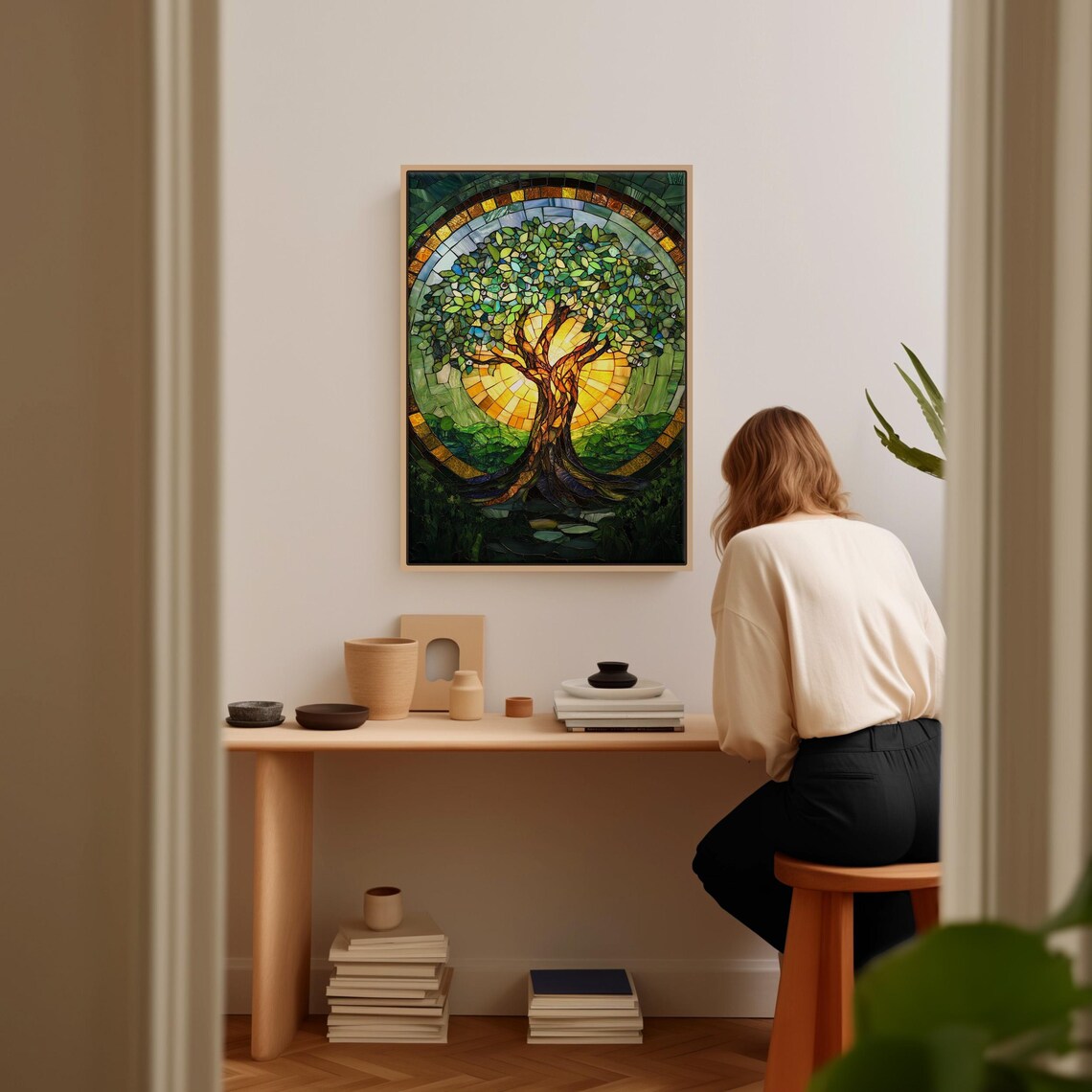 Tree Of Life Stained Glass Art Print, Nature Inspired - Image 6