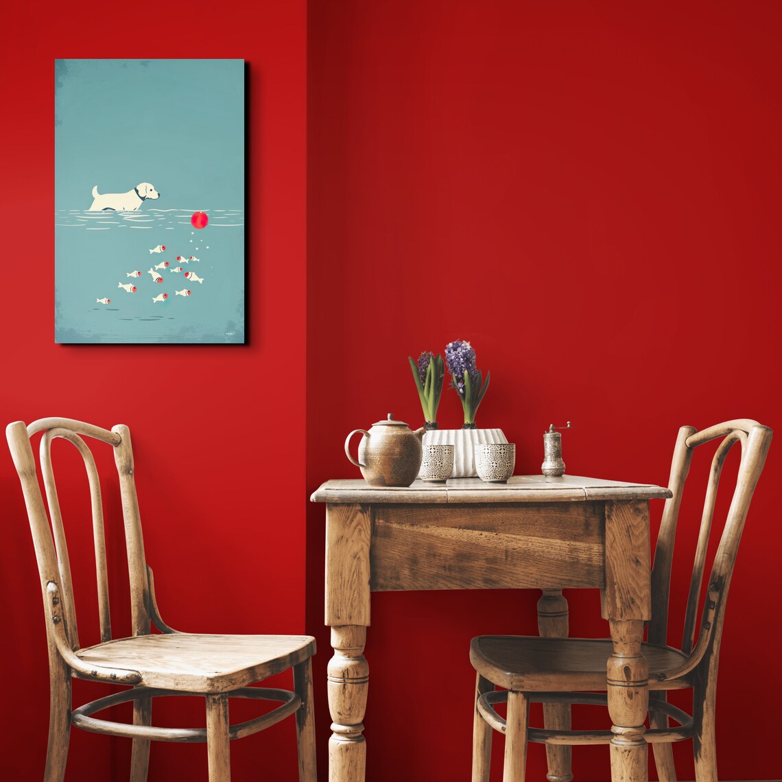 Golden Retriever Minimalist Dog Art Print - Image 6