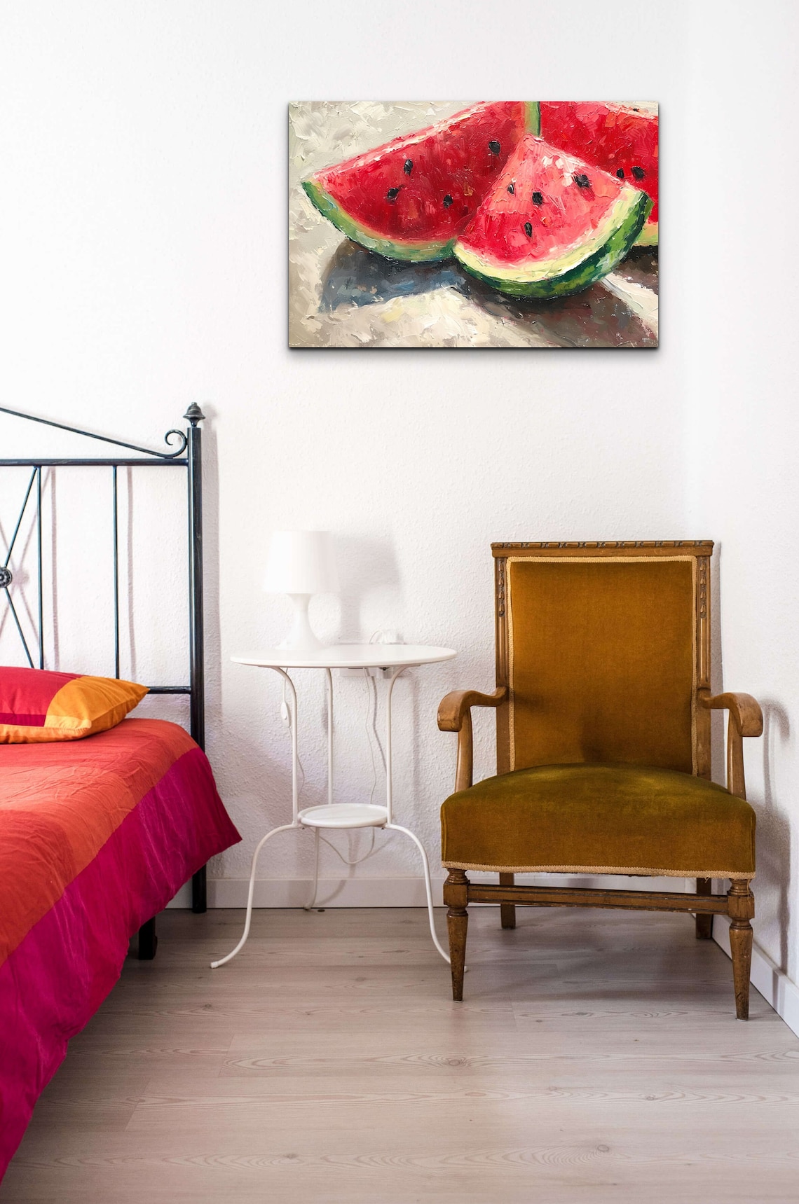Juicy Watermelon Slices Impasto Oil Painting Summer Fruit Poster - Image 7
