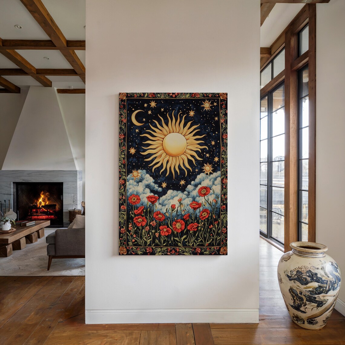 Celestial Sun And Moon, Starry Night Theme - Image 4