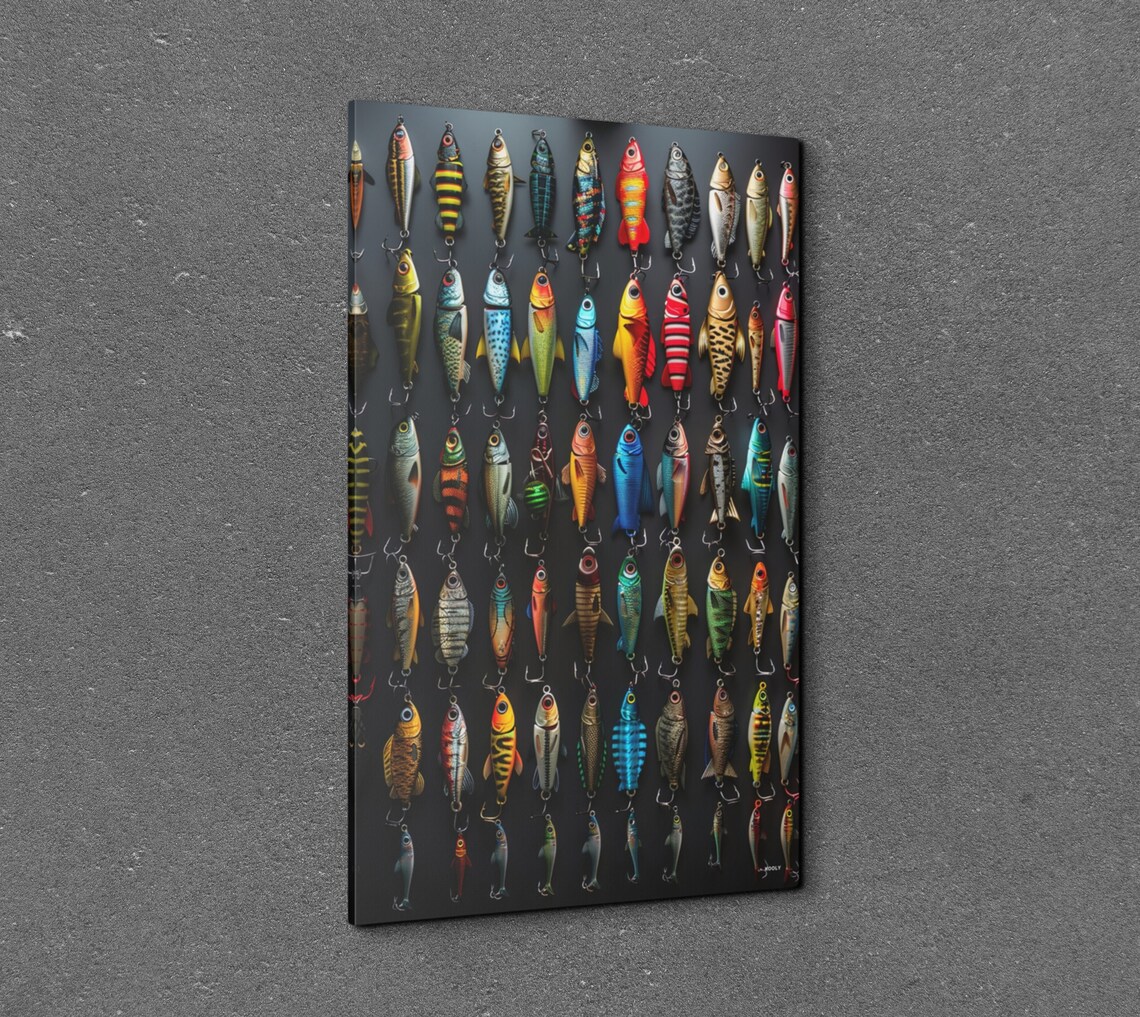 Fishing Lures Art Print, Man Cave and Lake Decor - Image 6