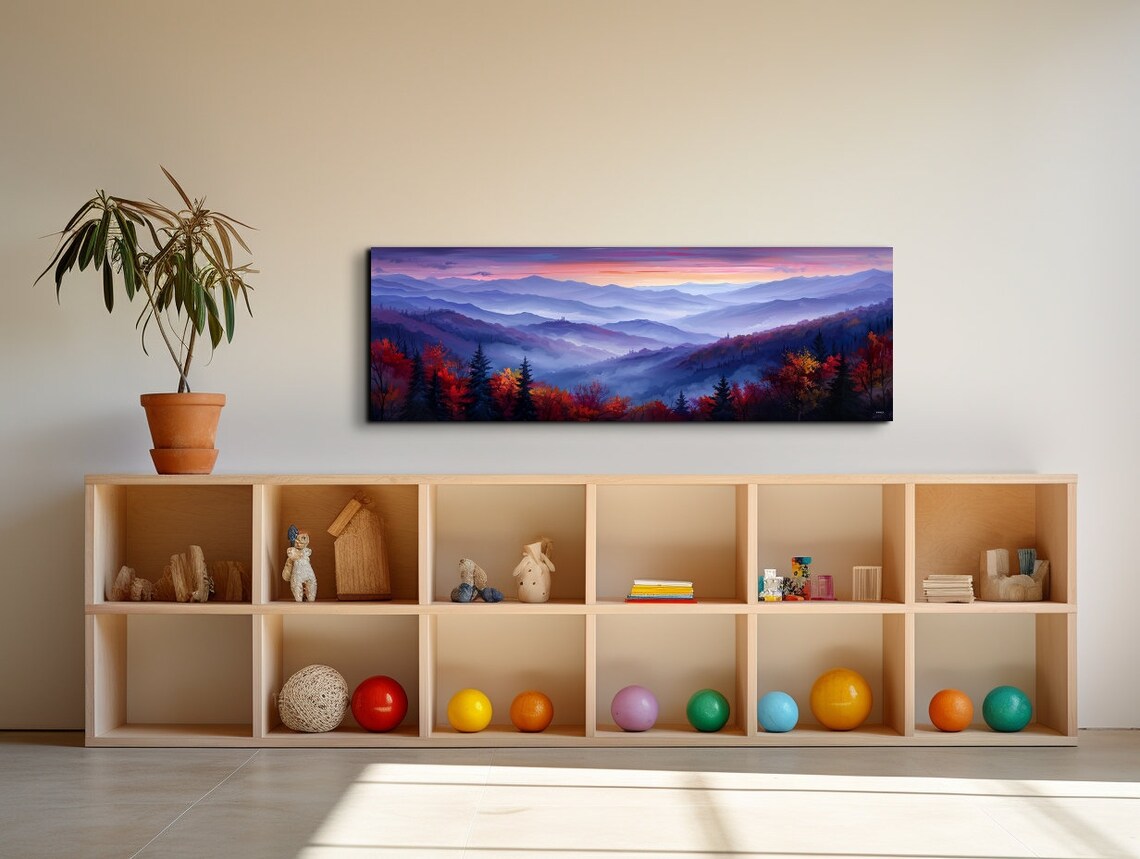 Misty Mountain Valley, Scenic Sunrise Landscape - Image 5