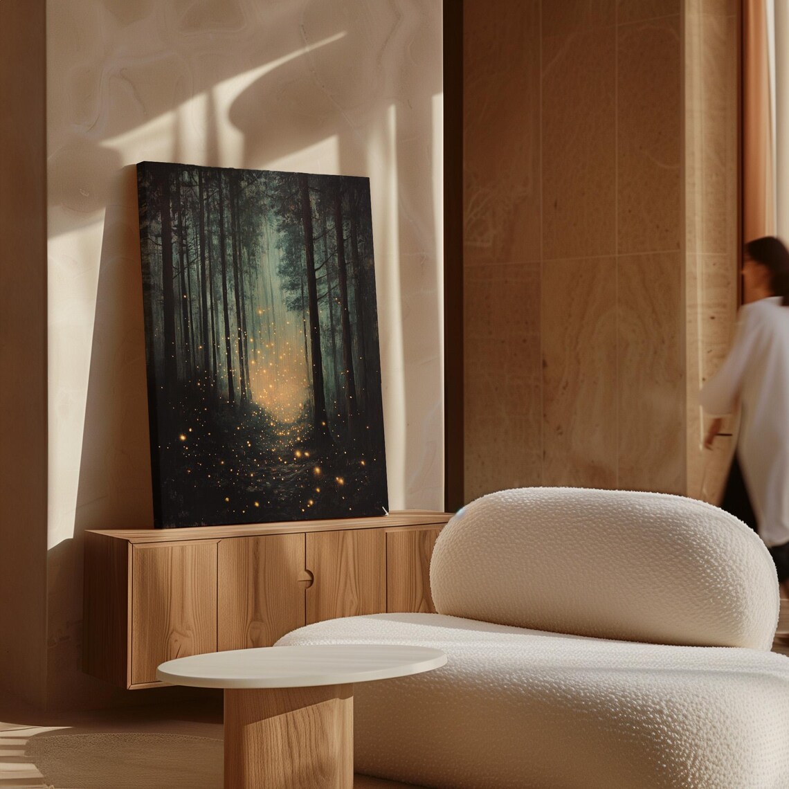 Enchanted Forest With Fireflies Art Print - Image 6