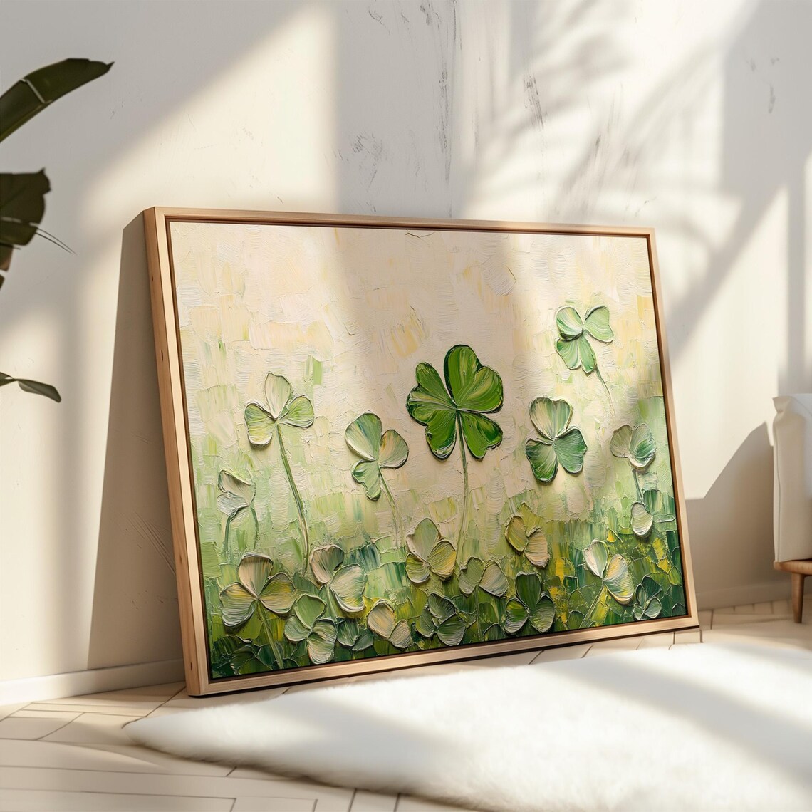 Lush Green Clover Art Print for Nature-Inspired Decor - Image 3