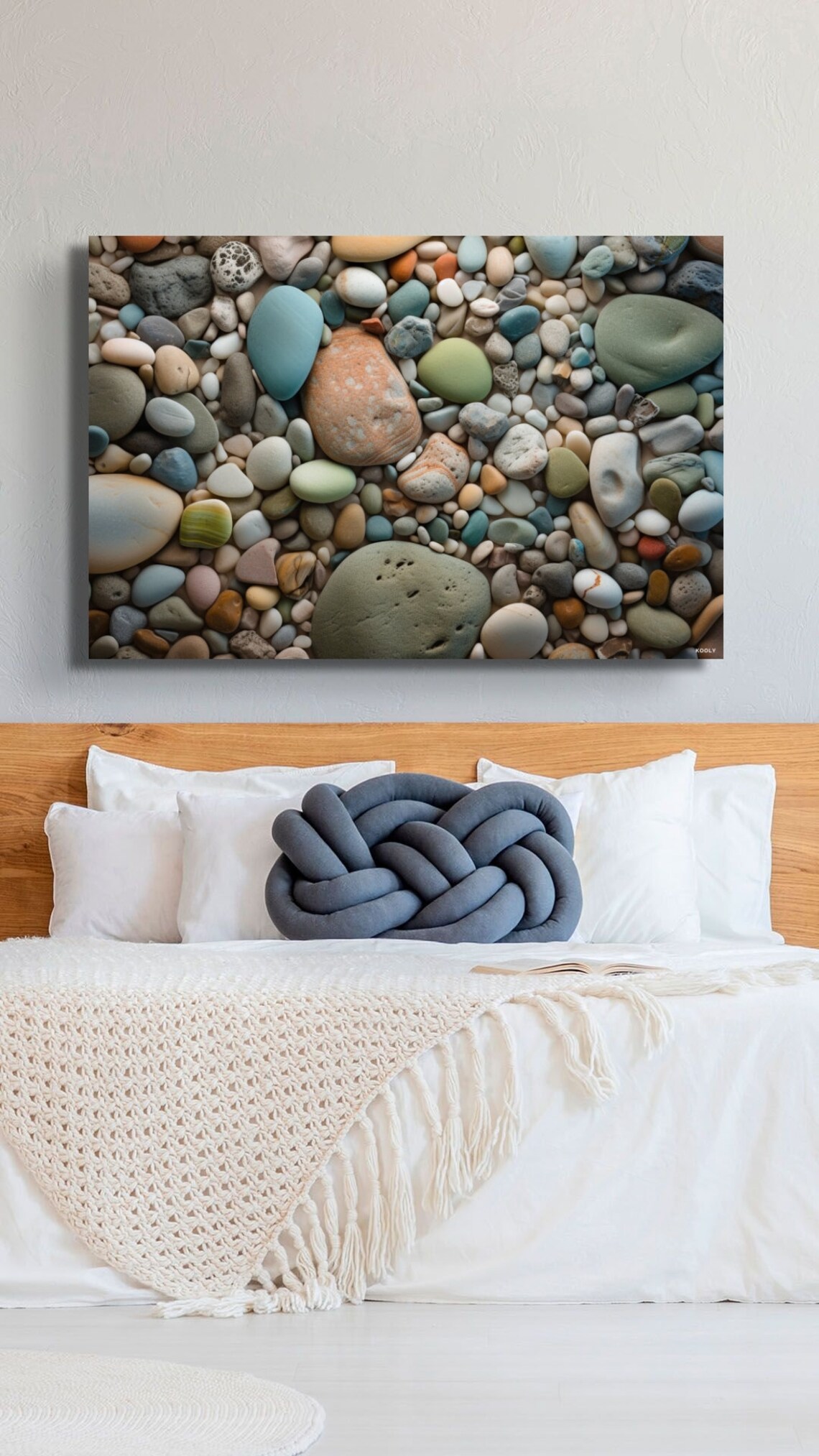 Beach Rocks and Pebbles Art Print, Farmhouse Decor - Image 6