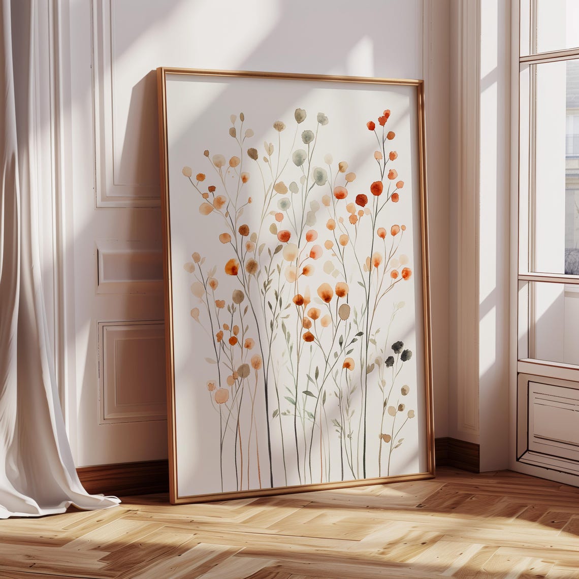 Watercolor Wildflowers, Elegant Botanical Art Print - Image 4