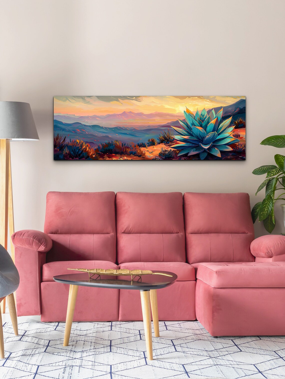 Agave Cactus Wall Art Print, Southwest Style Decor - Image 3