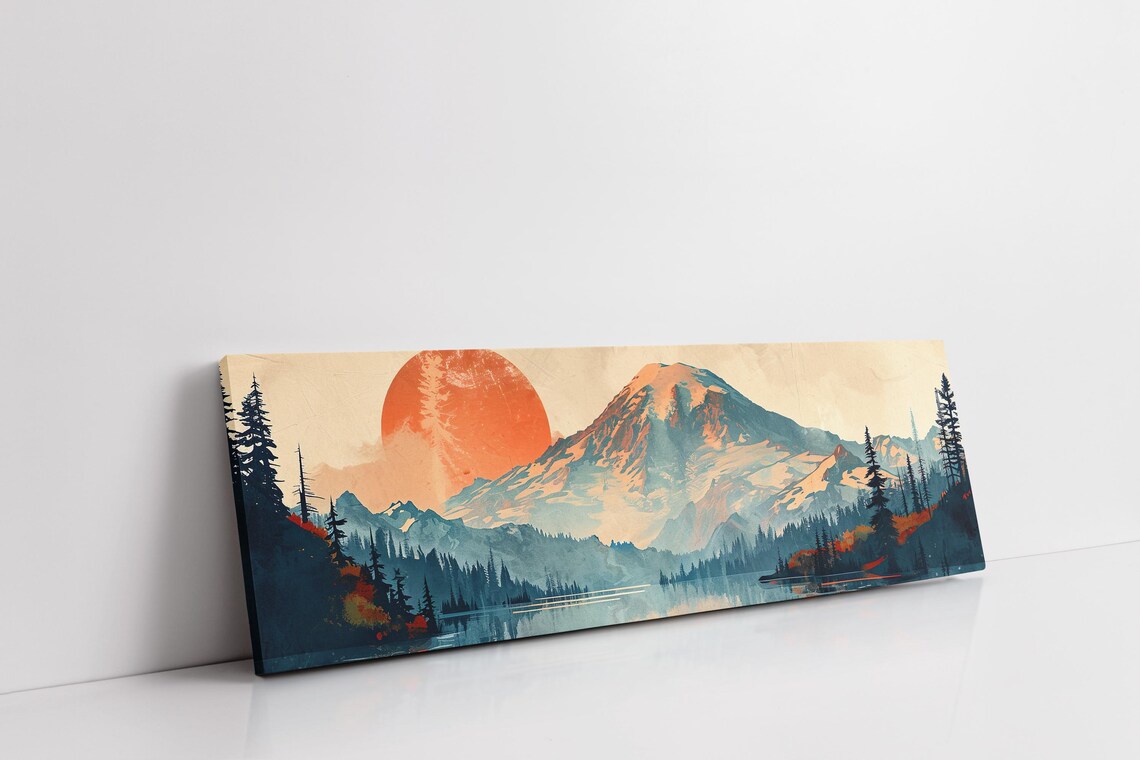 Mount Rainier Mid-Century Modern Art Print - Image 7