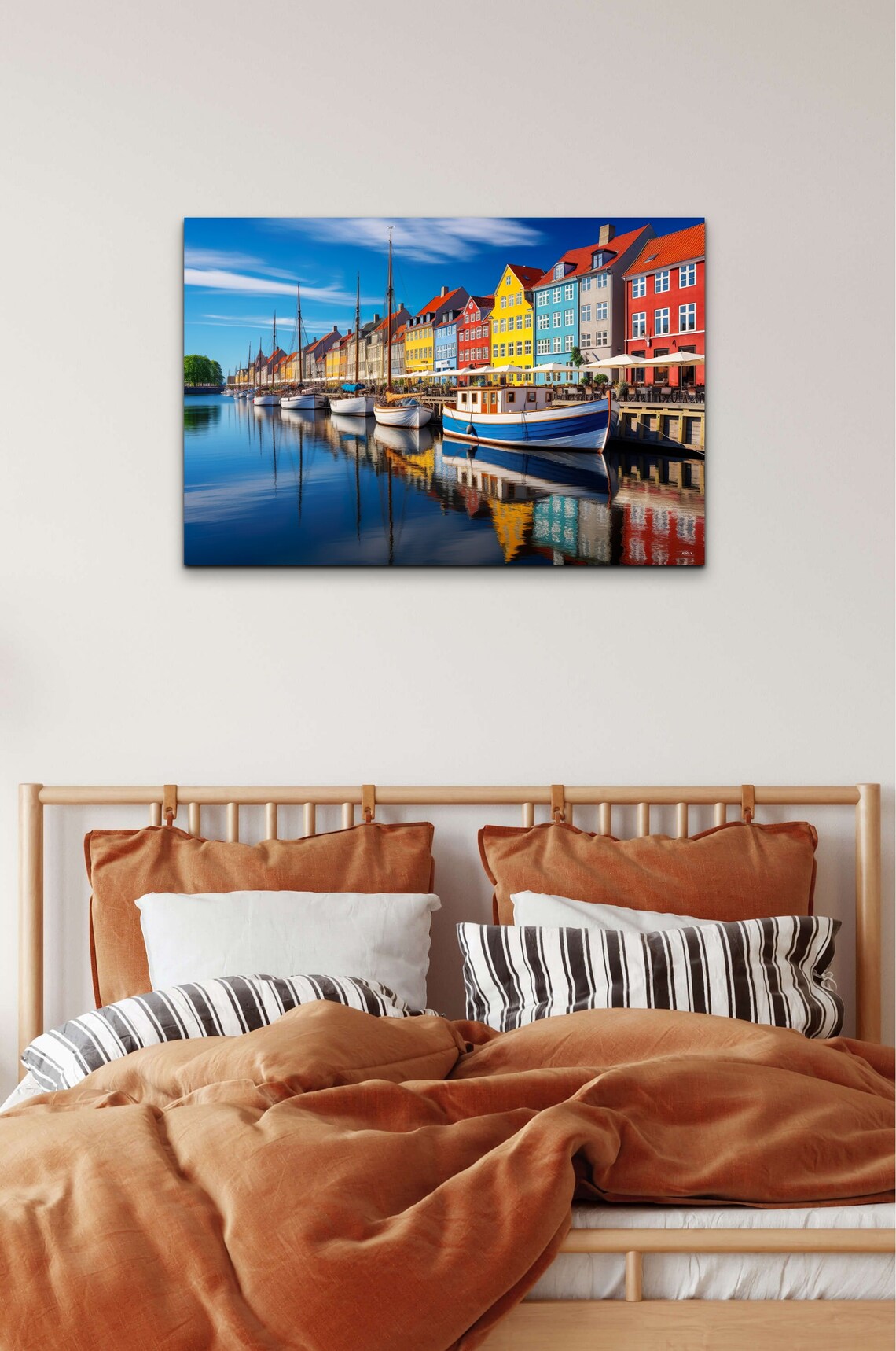 Colorful Nyhavn Harbor Waterfront in Copenhagen with Boats Poster - Image 6