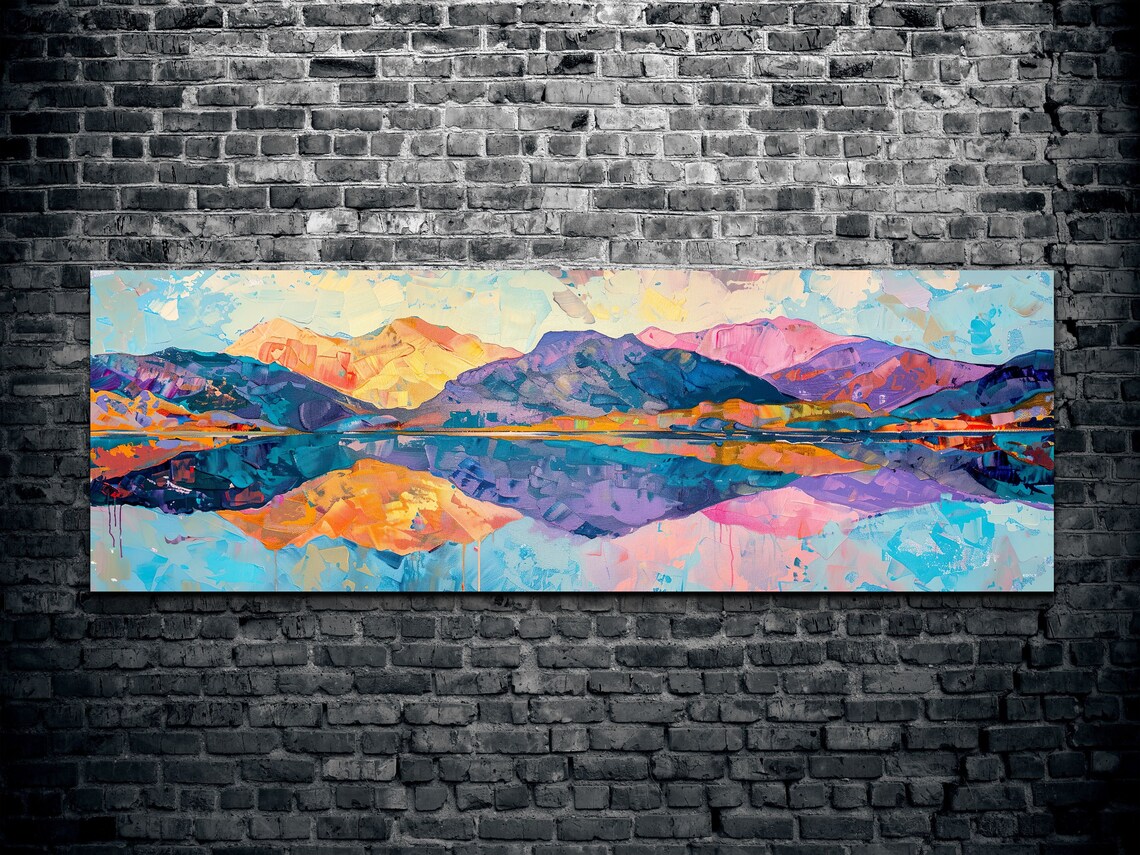 Mid Century Modern Mountain Art Print - Image 2