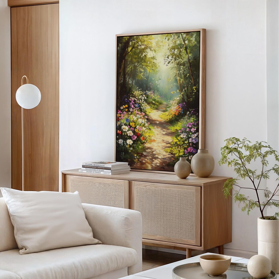 Enchanted Forest Path Sunlit Wildflowers Magical Woodland Poster - Image 5