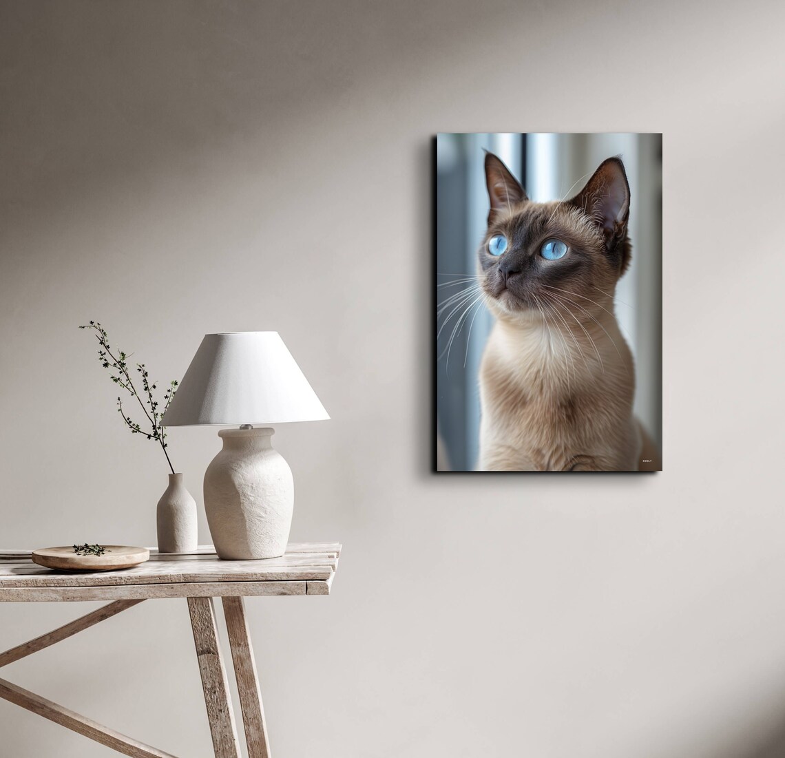 Siamese Cat Blue Eyes Portrait Elegant Feline Photography Poster - Image 6
