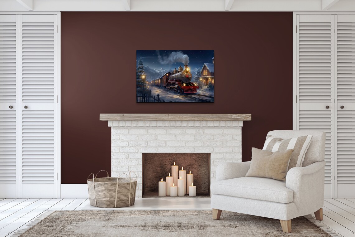 Watercolor Steam Train Art Print, Locomotive Decor - Image 5