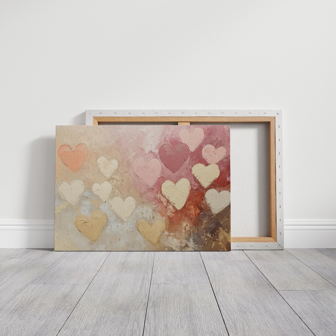 Romantic Abstract Heart Art Print, Cozy Living Room - Image 4